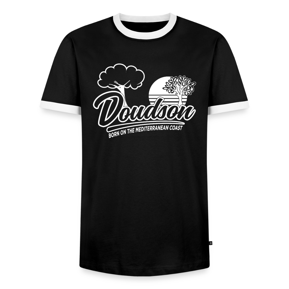 T-shirt moto Sport Glide contrasté – DOUDSON RIDER - noir/blanc