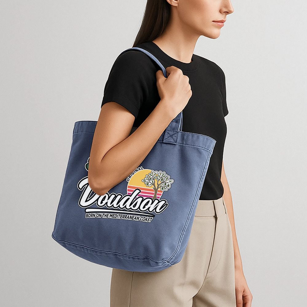 Sac cabas vintage délavé - vintage bleu jeans