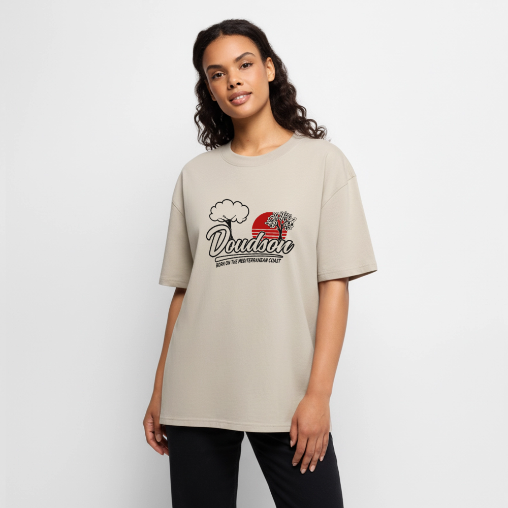 T-shirt Premium bio oversize Unisexe - DOUDSON WILD - Plage - beige