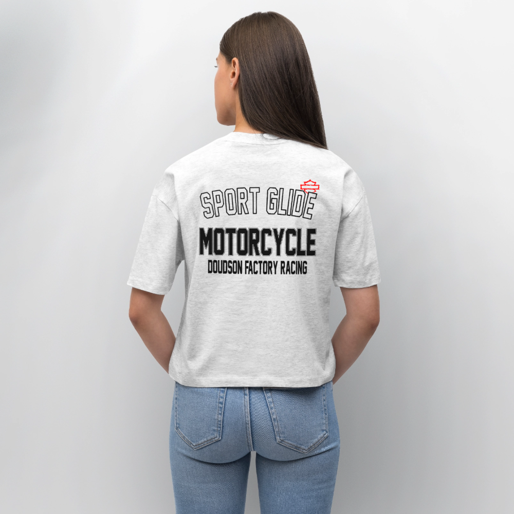 T-shirt femme Sport Glide Oversize Bio – DOUDSON Factory Racing - blanc chiné