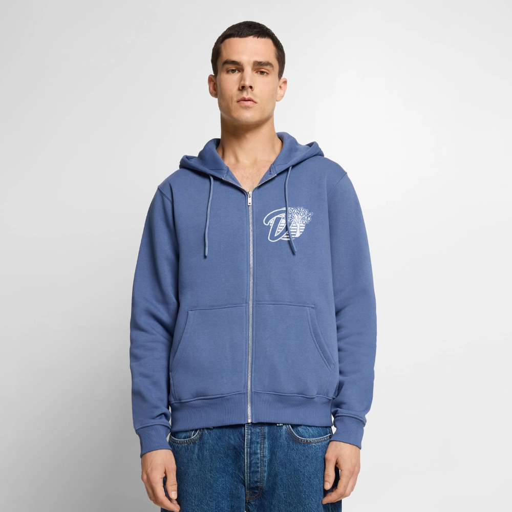 Veste à capuche zippée BONES Snow Time – DOUDSON - bleu pigeon