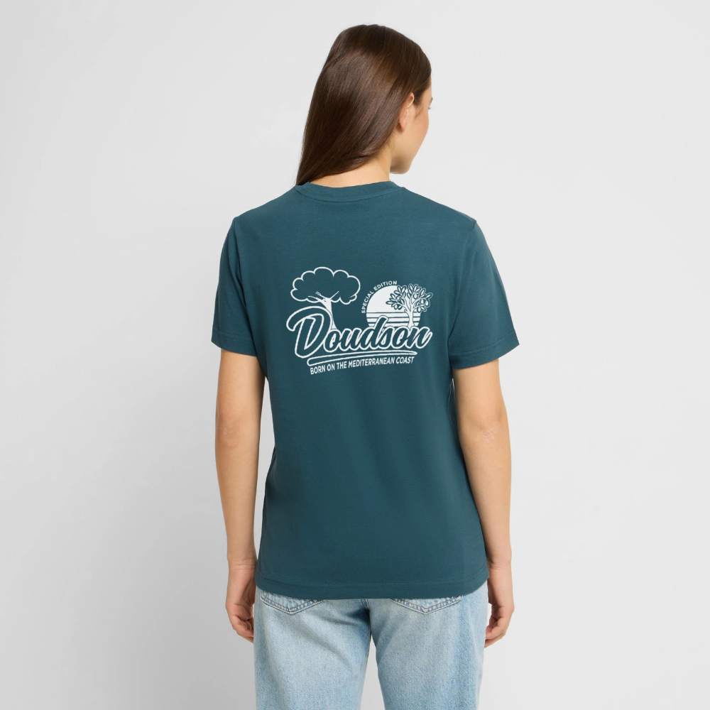 T-shirt moto Coast Motorcycle Klub – DOUDSON - bleu pétrole foncé