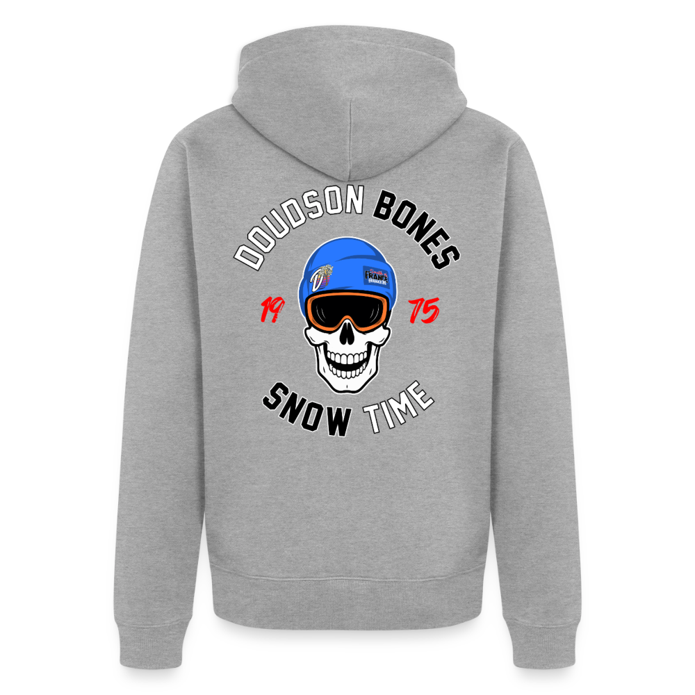 Veste à capuche zippée BONES Snow Time – DOUDSON - gris chiné