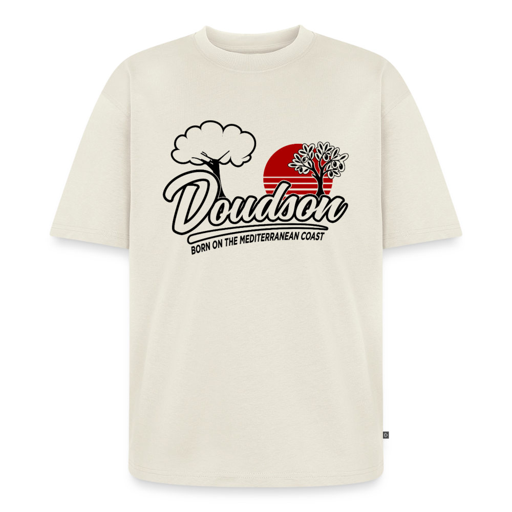 T-shirt Premium bio oversize Unisexe - DOUDSON WILD - Plage - blanc cassé