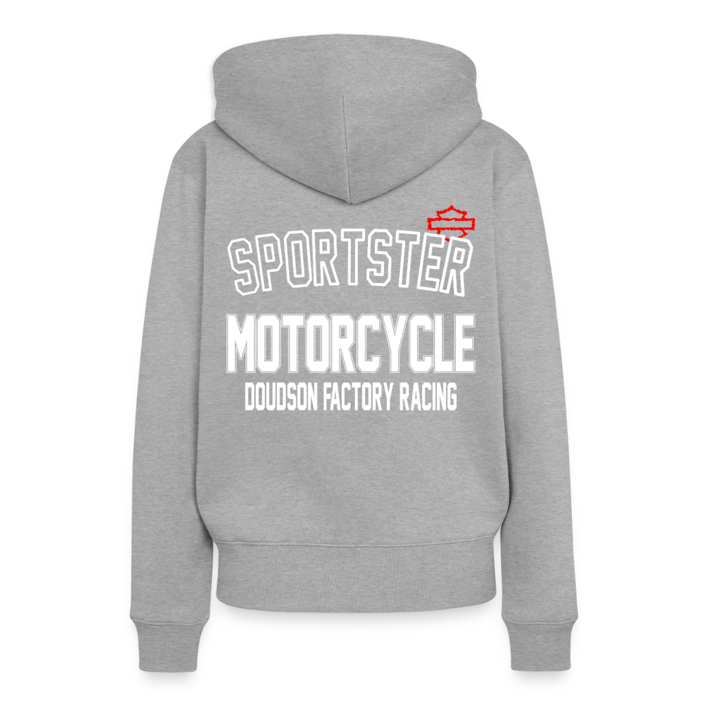 HD - Sportster - à capuche Premium pour femmes - gris chiné