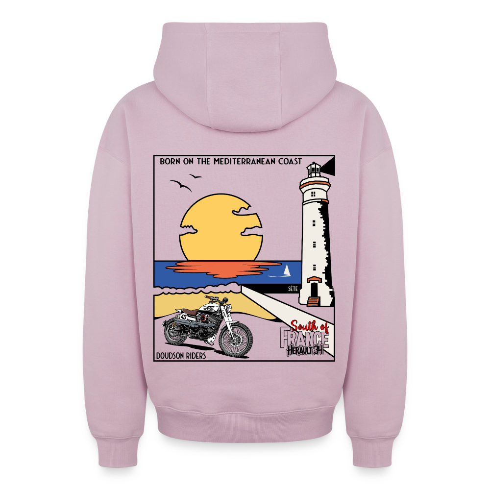Riders - Sète - à capuche unisexe zippé oversize épais - rose poudré