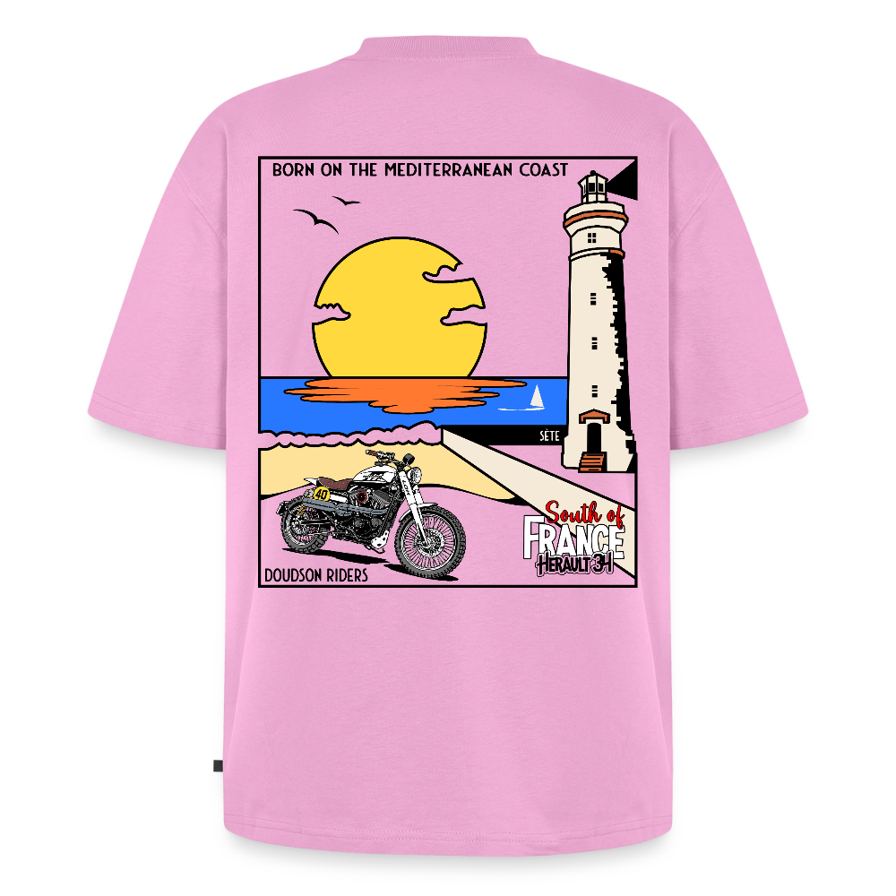 Rider Landscape - Phare de Sète - couleur - rose délavé