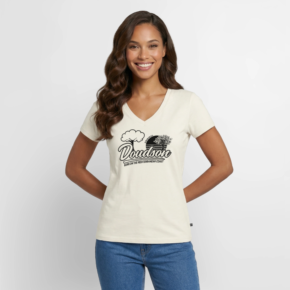 Bones - SNOW - en V Premium bio Femme - blanc cassé