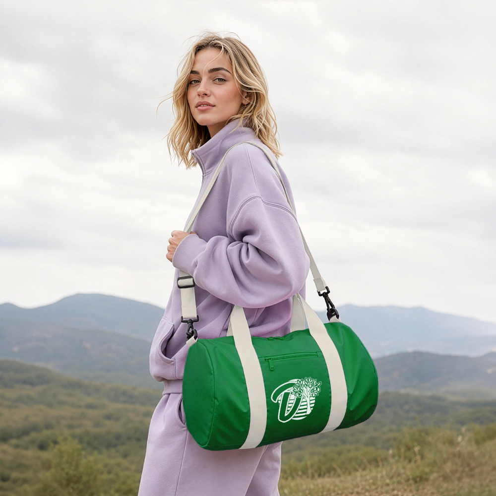Sac de sport recyclé DOUDSON - vert kelly/blanc cassé