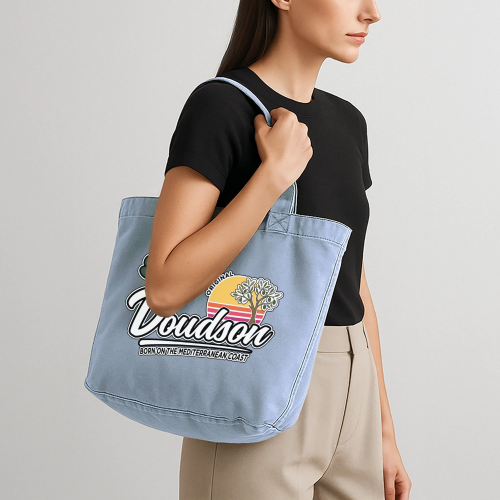 Sac cabas vintage délavé - vintage light blue