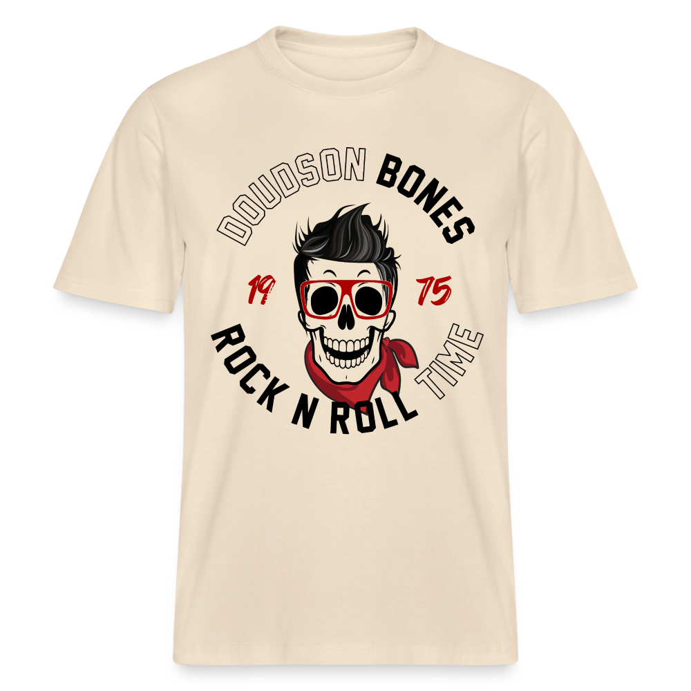 Bones - Rock'N'Roll Homme -  T-shirt unisexe RELAXED FIT en coton bio - écru doux