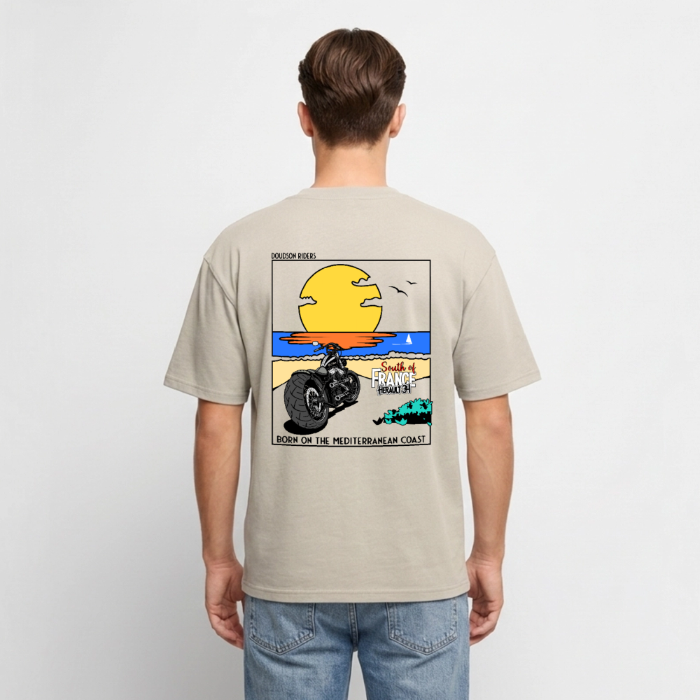 T-shirt Sunset Beach DOUDSON RIDER porté – coupe oversize