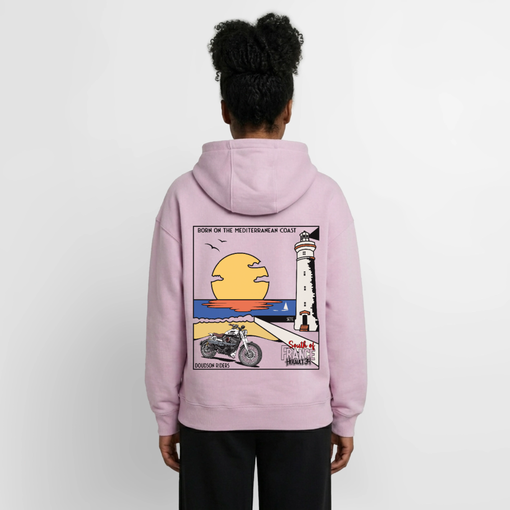 Riders - Sète - à capuche unisexe zippé oversize épais - rose poudré