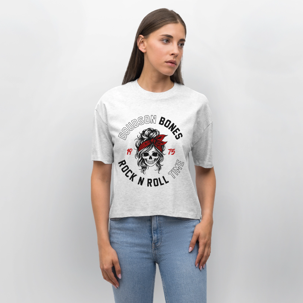 Bones - Rock'N'Roll - T-shirt bio NOVA Stanley/Stella Femme - blanc chiné
