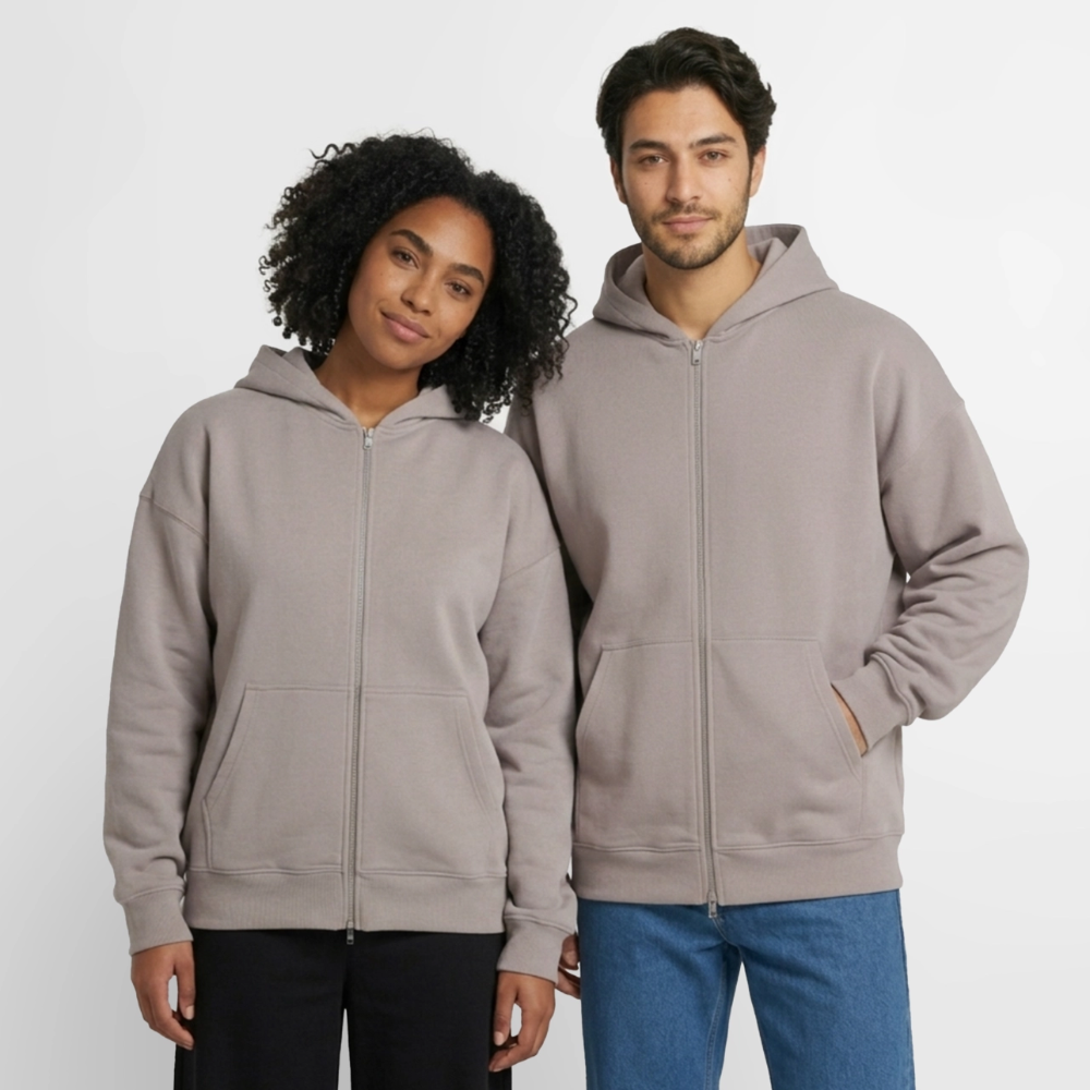 Riders - Sète - à capuche unisexe zippé oversize épais - taupe