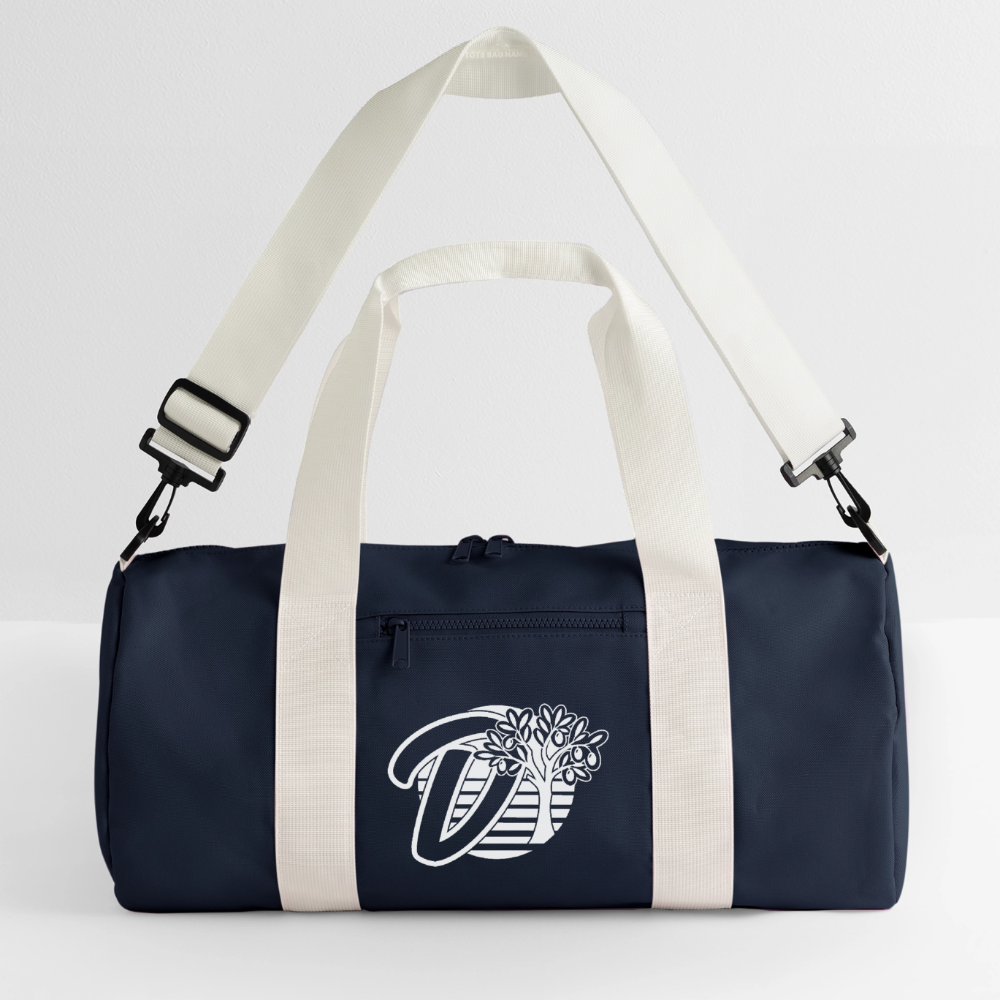 Sac de sport recyclé DOUDSON - bleu marine/blanc cassé