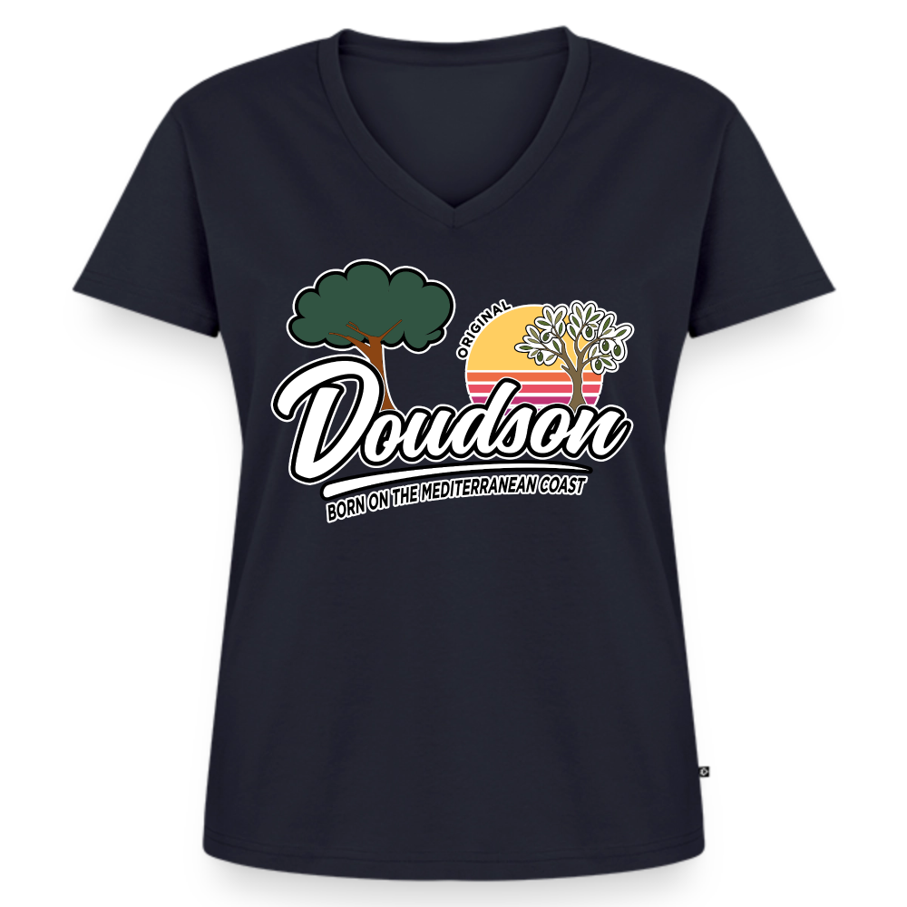 Original - T-shirt encolure en V Premium bio Femme - bleu marine