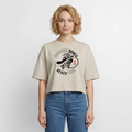 Bones - Beach time - Black - Crop top Premium bio Oversize - beige
