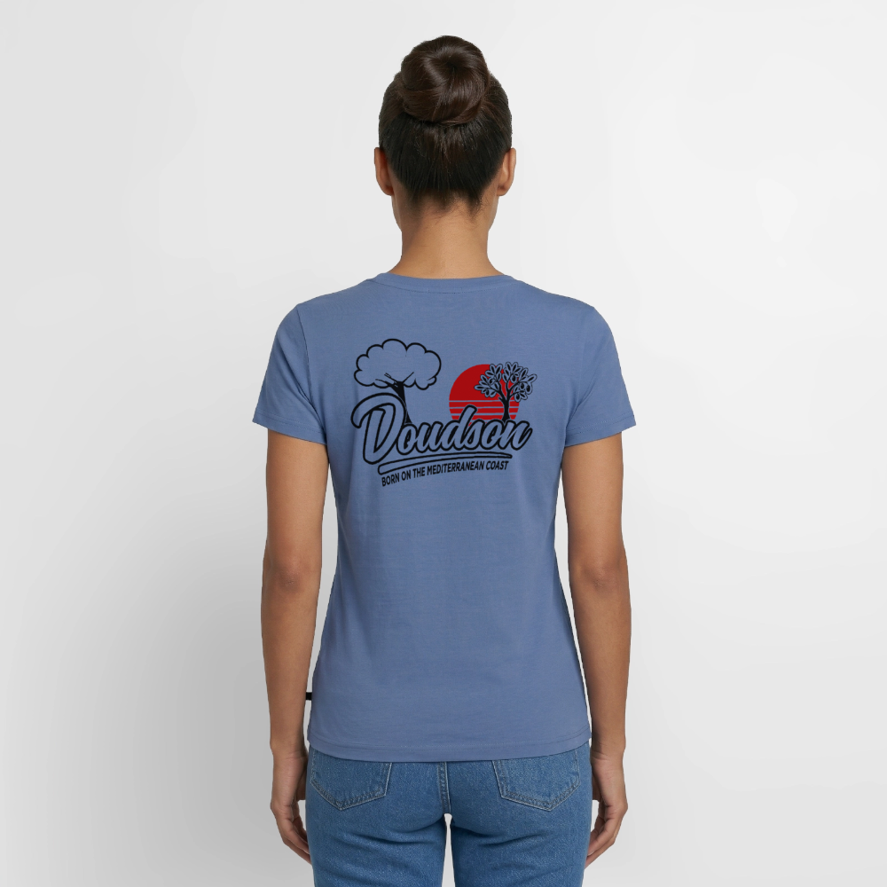 Bones - Beach time - T-shirt encolure en V Premium bio Femme - bleu pigeon
