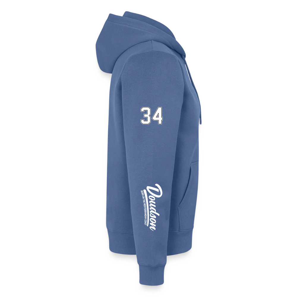 Veste à capuche Premium Homme - bleu pigeon