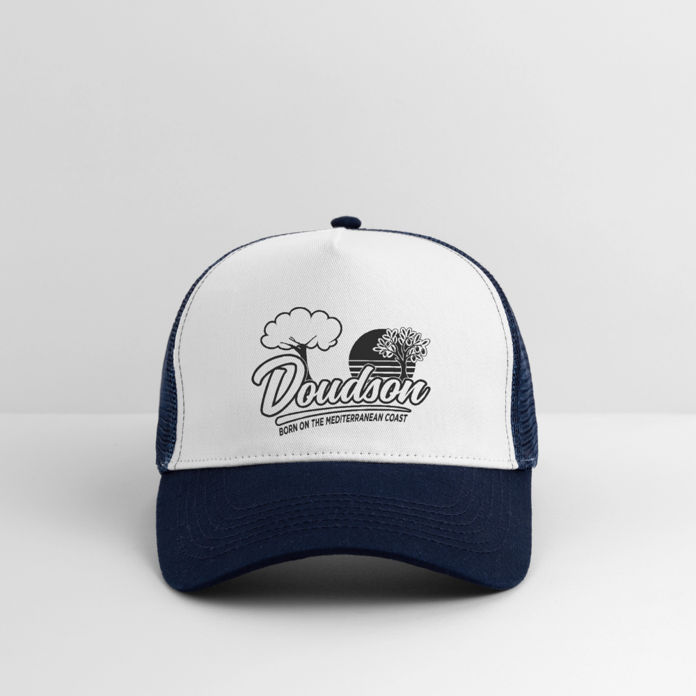 Casquette Trucker blanc et bleu marine DOUDSON Classic