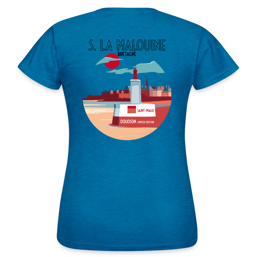 T-shirt Femme - bleu saphir antique chiné