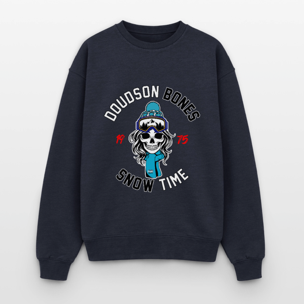 Bones - Snow - Sweat oversize épais SPREAD - bleu marine