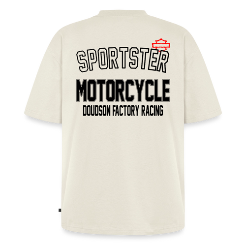 T-shirt oversize moto SPORTSTER – DOUDSON FACTORY RACING - blanc cassé