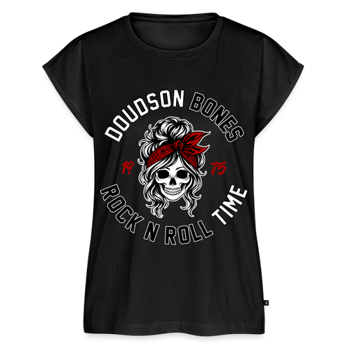 Bones - Rock'N'Roll - T-shirt à manches retroussées Femme - noir