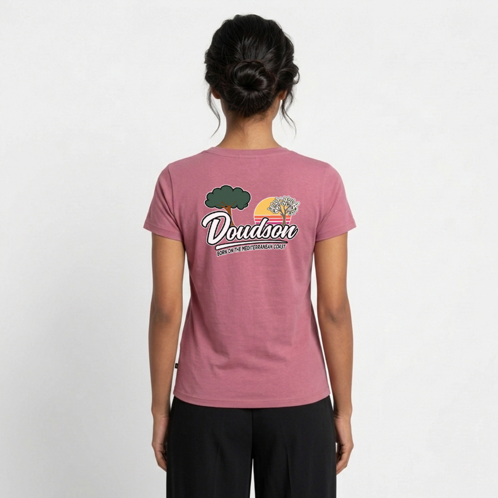 Bones - Beach time - T-shirt encolure en V Premium bio Femme - mauve