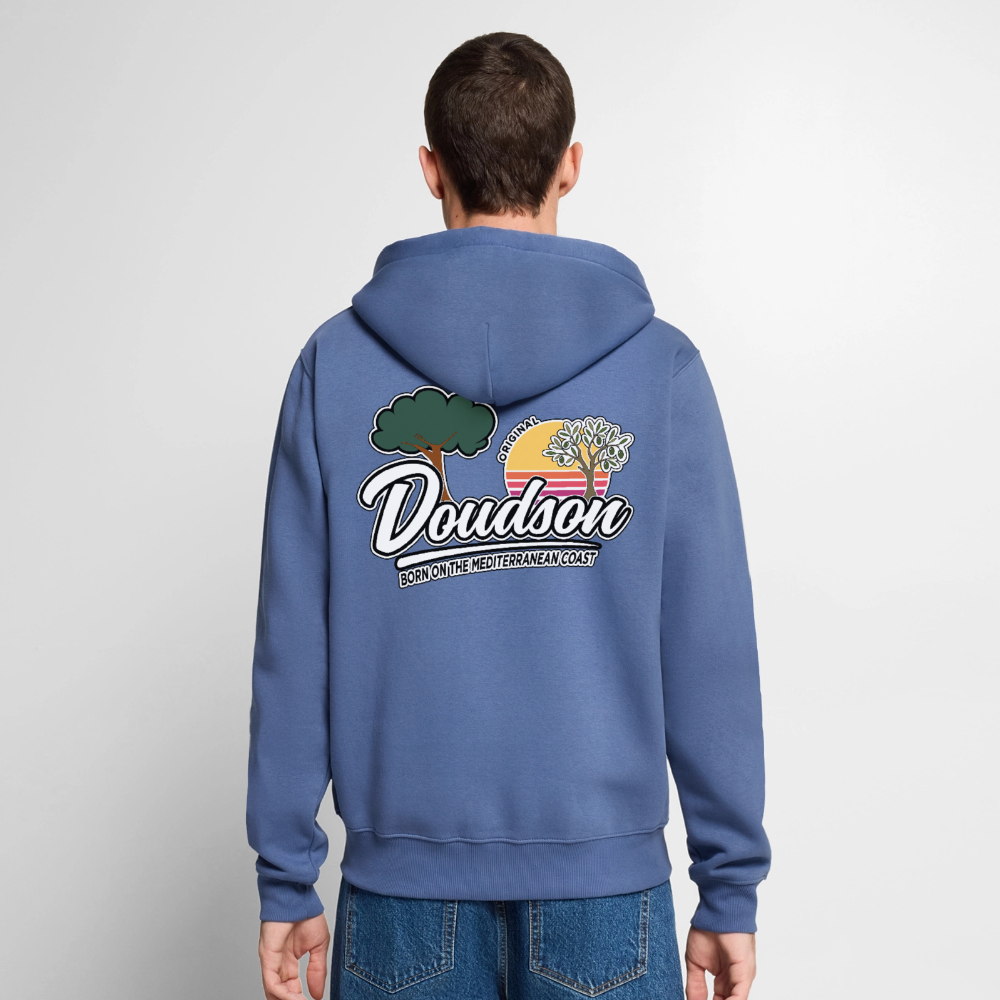 Veste à capuche Premium Homme - bleu pigeon