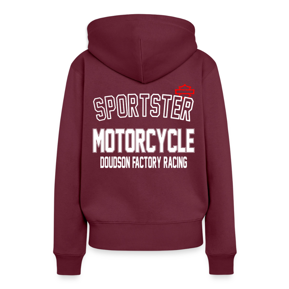 HD - Sportster - à capuche Premium pour femmes - bourgogne