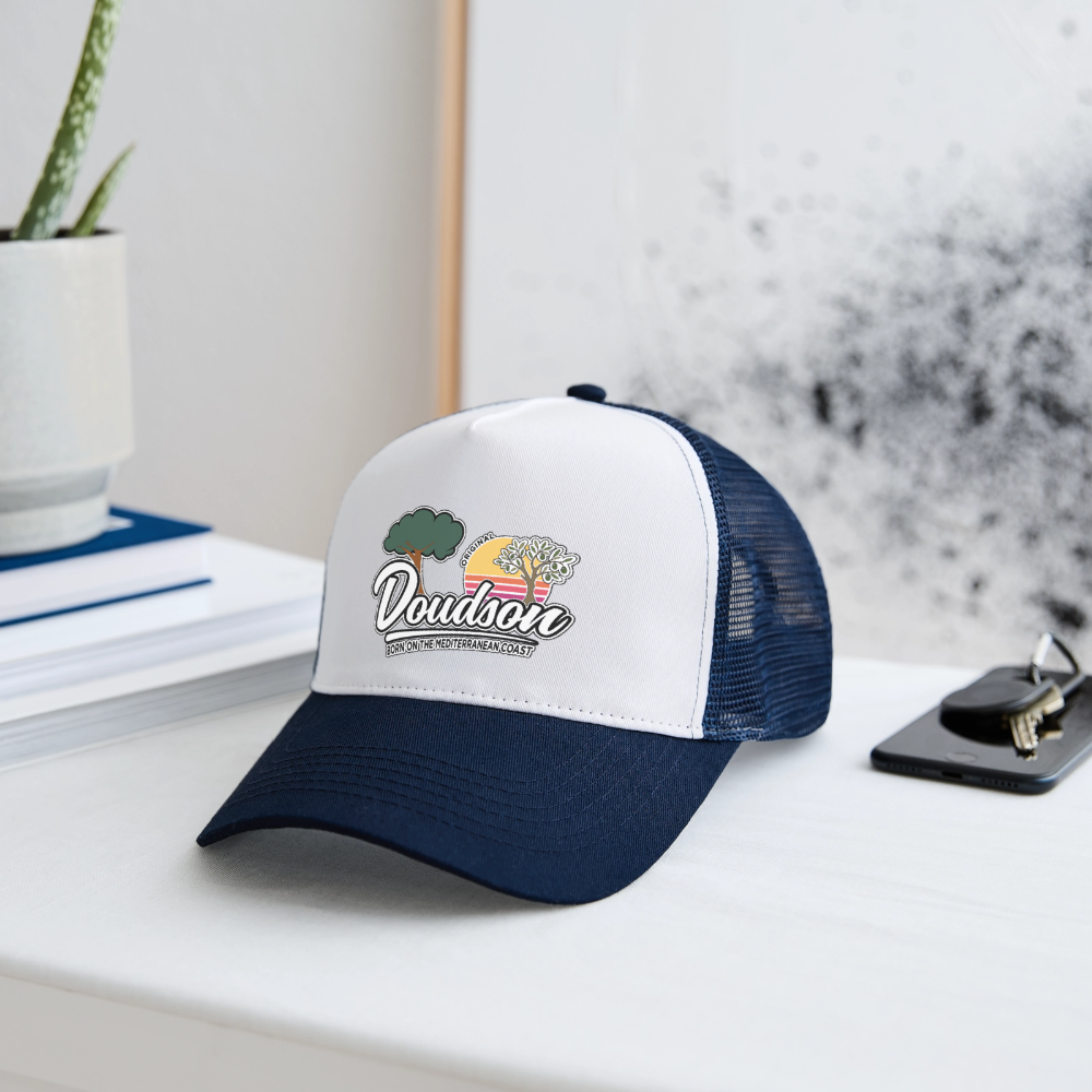 Casquette style Trucker - blanc/marine