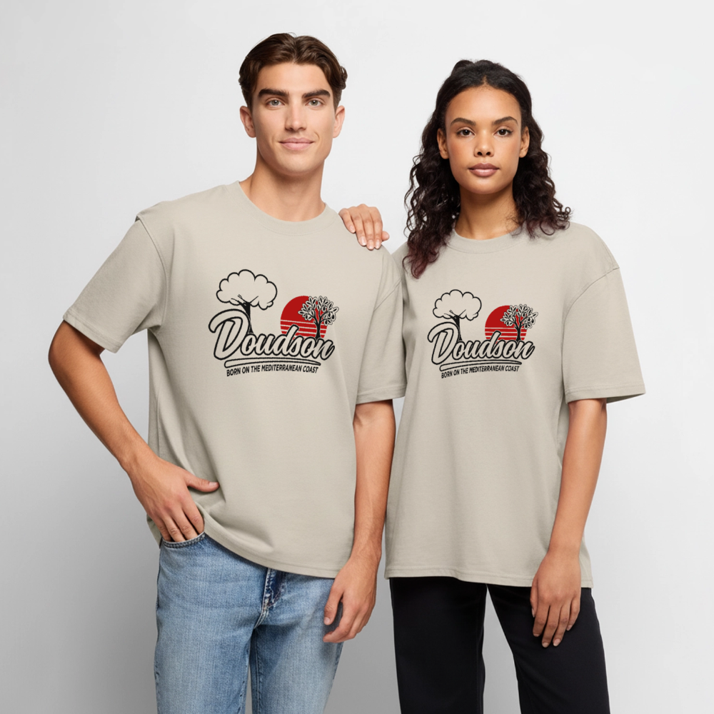 T-shirt Premium bio oversize Unisexe - DOUDSON WILD - Plage - beige