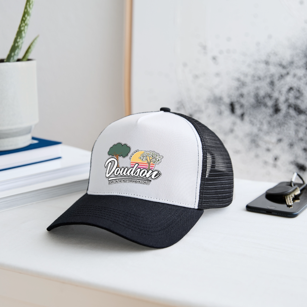Casquette style Trucker - blanc/noir