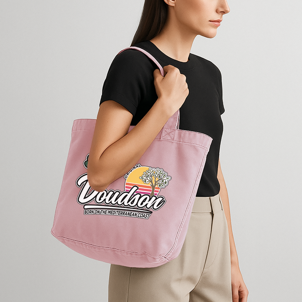 Sac cabas vintage délavé - rose vintage