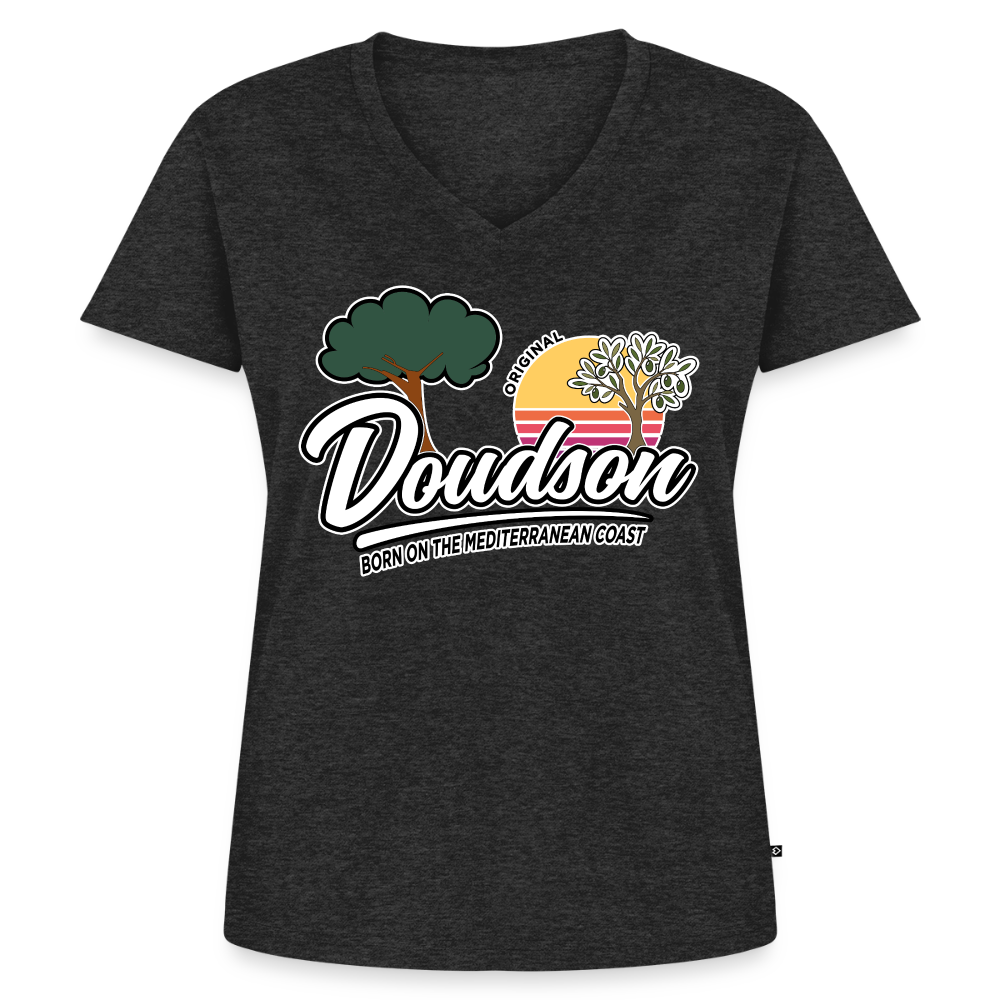 Original - T-shirt encolure en V Premium bio Femme - anthracite chiné