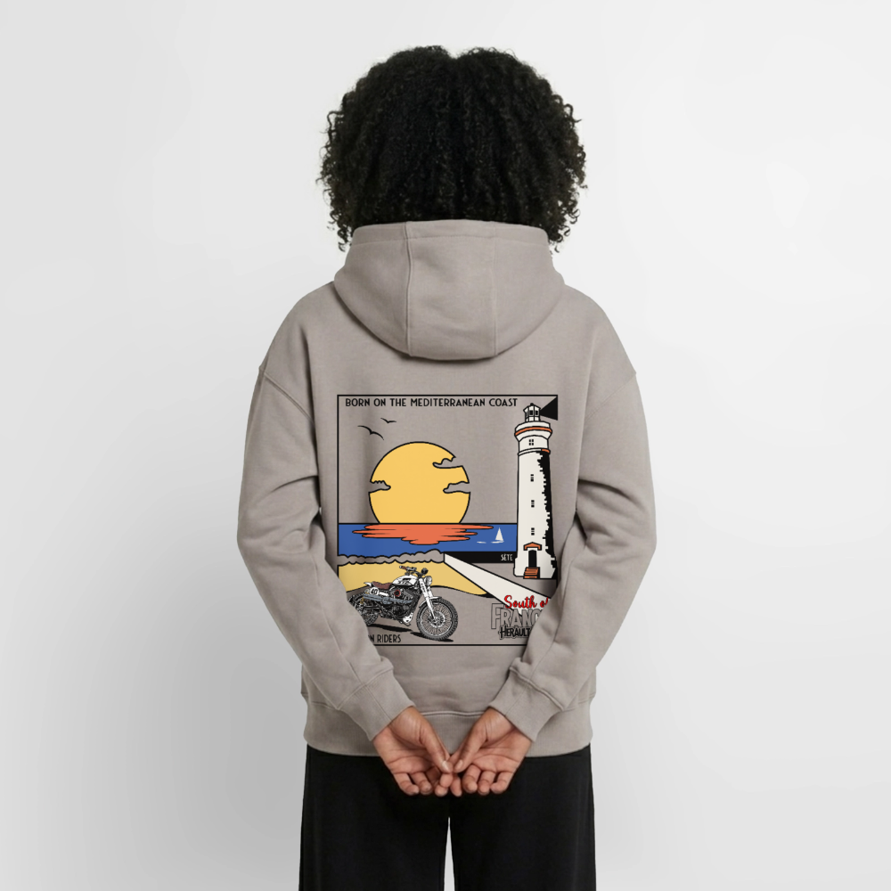 Riders - Sète - à capuche unisexe zippé oversize épais - taupe