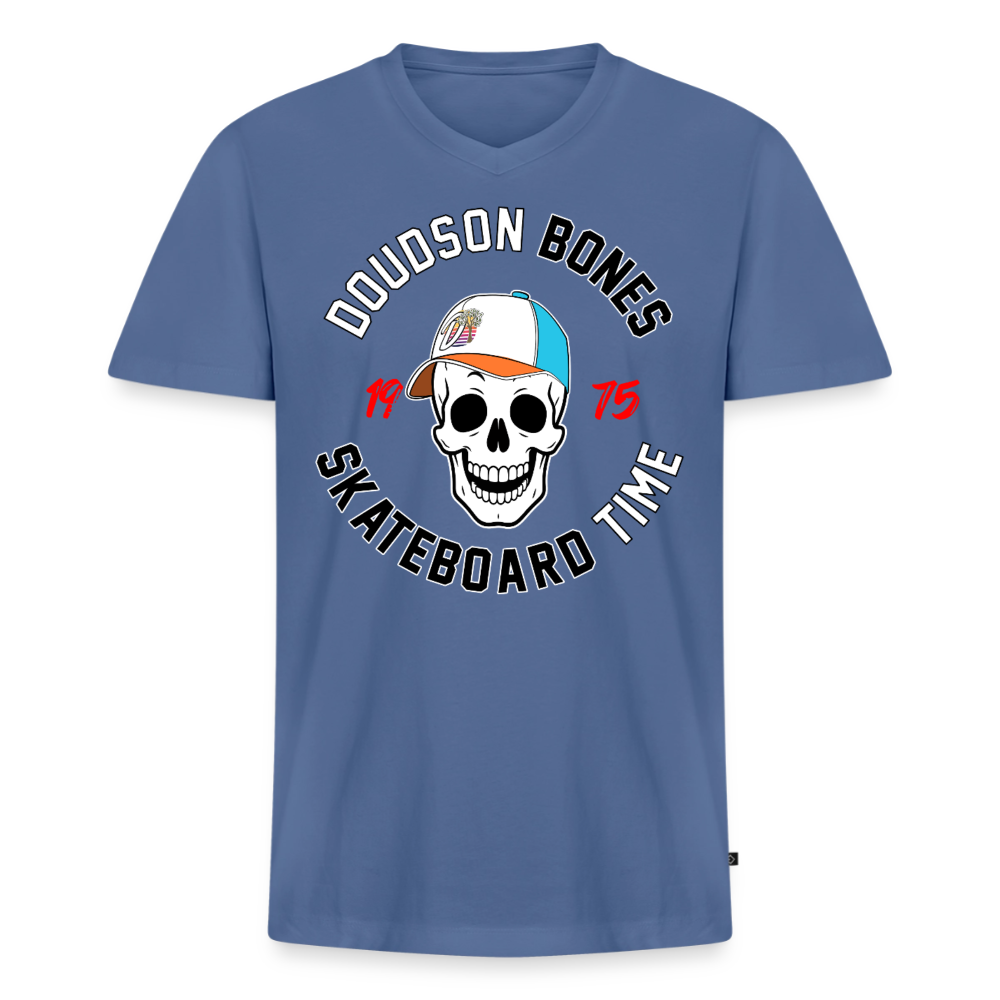Bones - Skateboard - classique col V - bleu pigeon