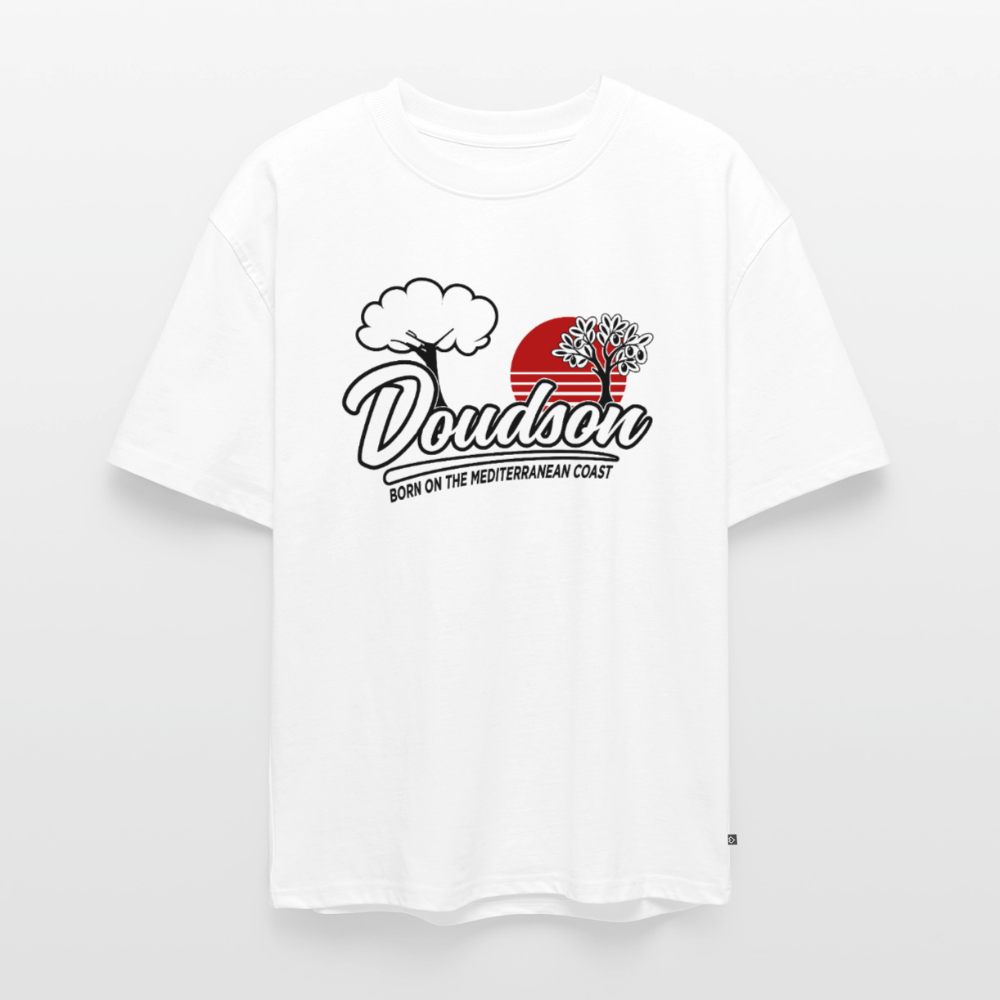 T-shirt Premium bio oversize Unisexe - DOUDSON WILD - Plage - blanc
