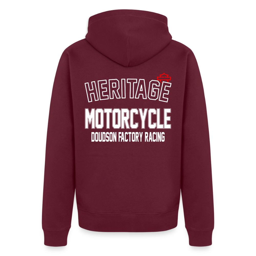 HD - HERITAGE - Veste à capuche Premium Homme - bourgogne