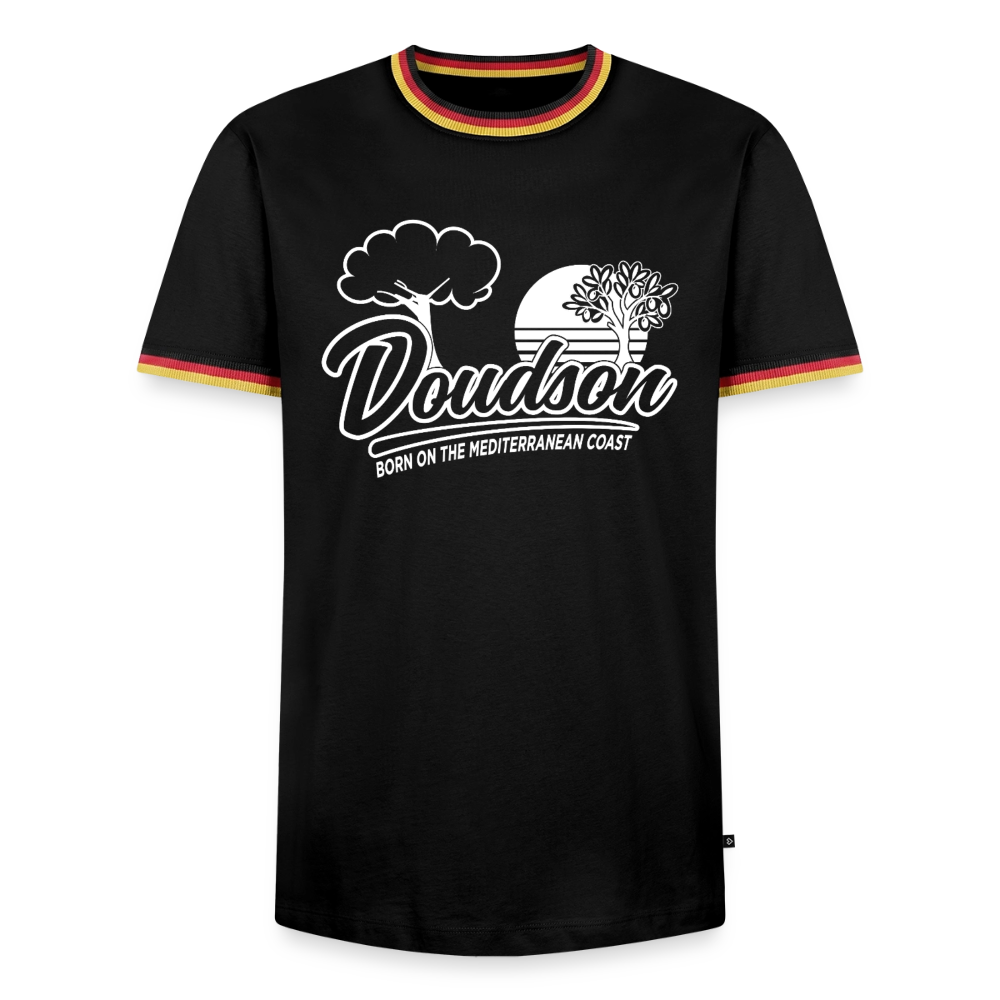 T-shirt moto Sport Glide contrasté – DOUDSON RIDER - noir/tricolore