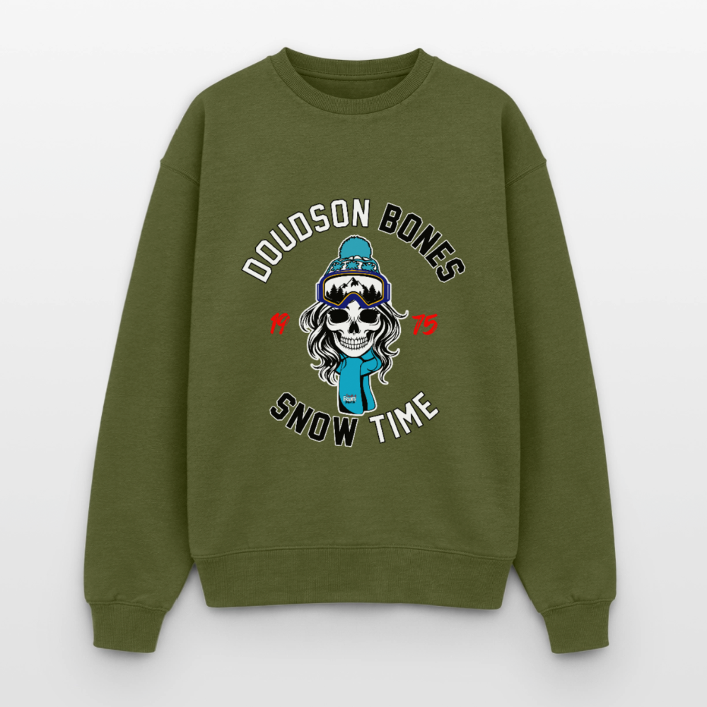 Bones - Snow - Sweat oversize épais SPREAD - kaki