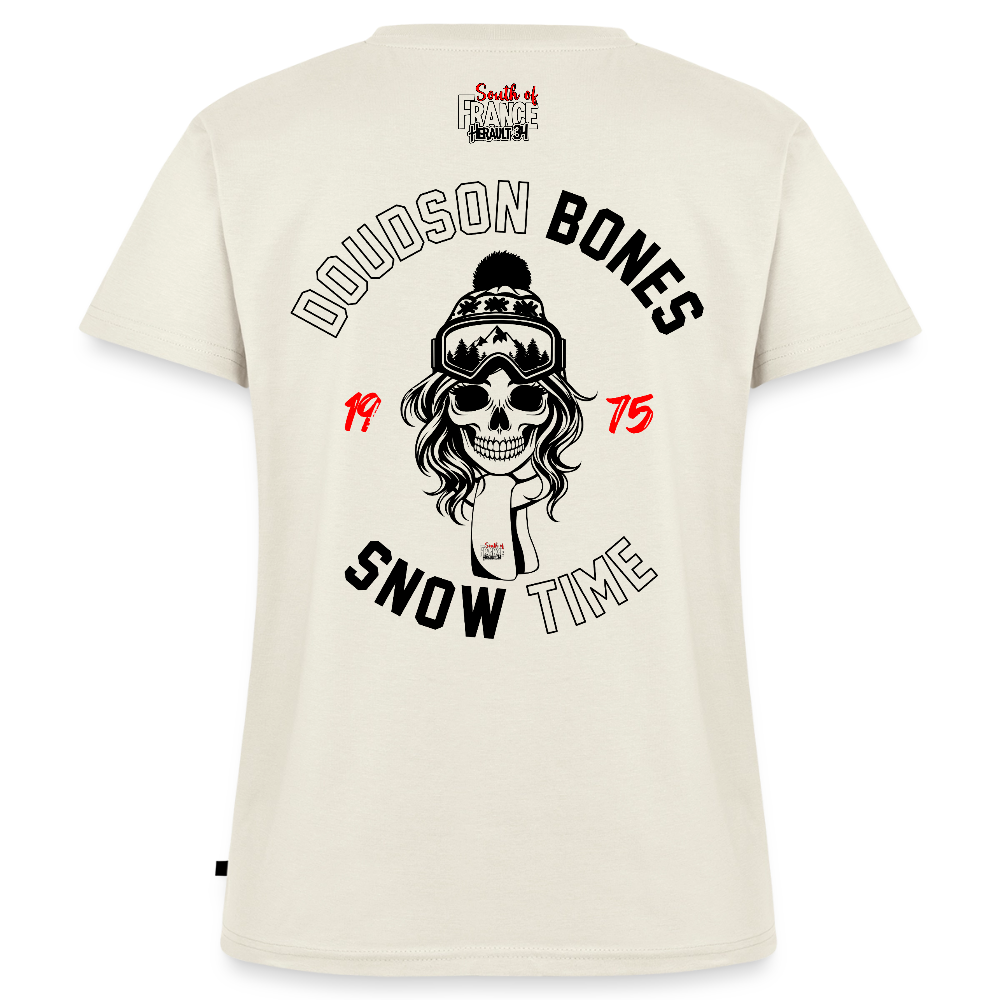 Bones - SNOW - en V Premium bio Femme - blanc cassé