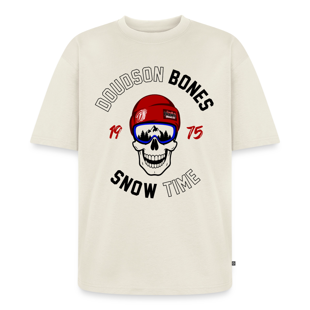 Bones - SNOW - T-shirt Premium bio oversize Unisexe - blanc cassé