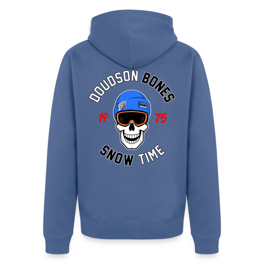 Veste à capuche zippée BONES Snow Time – DOUDSON - bleu pigeon