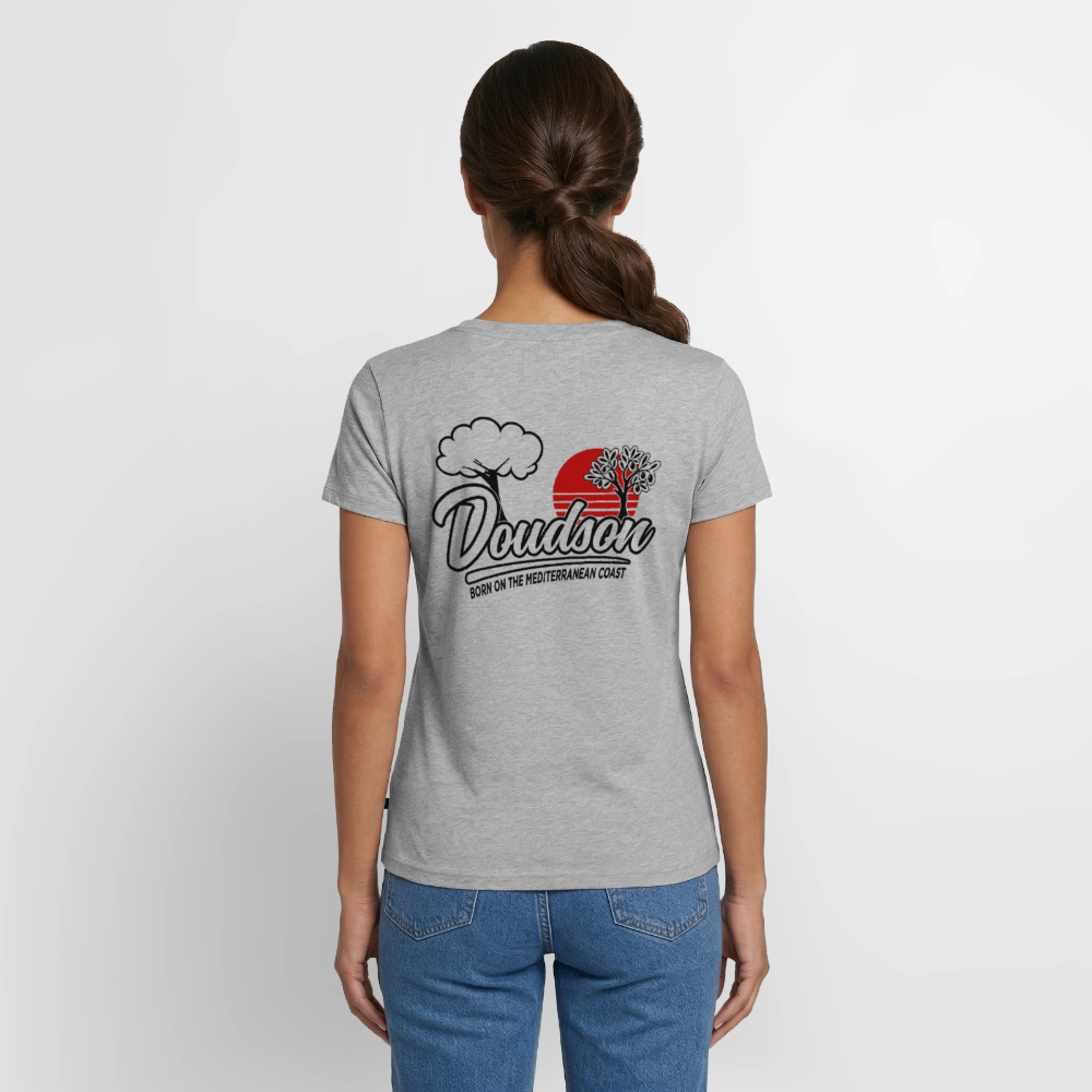 Bones - Beach time - T-shirt encolure en V Premium bio Femme - gris chiné