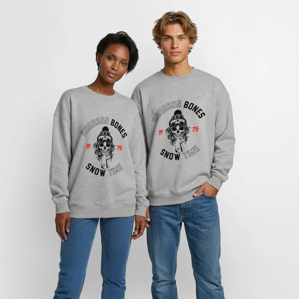 BONES - SNOW - Sweat unisexe oversize épais SPREAD - gris chiné
