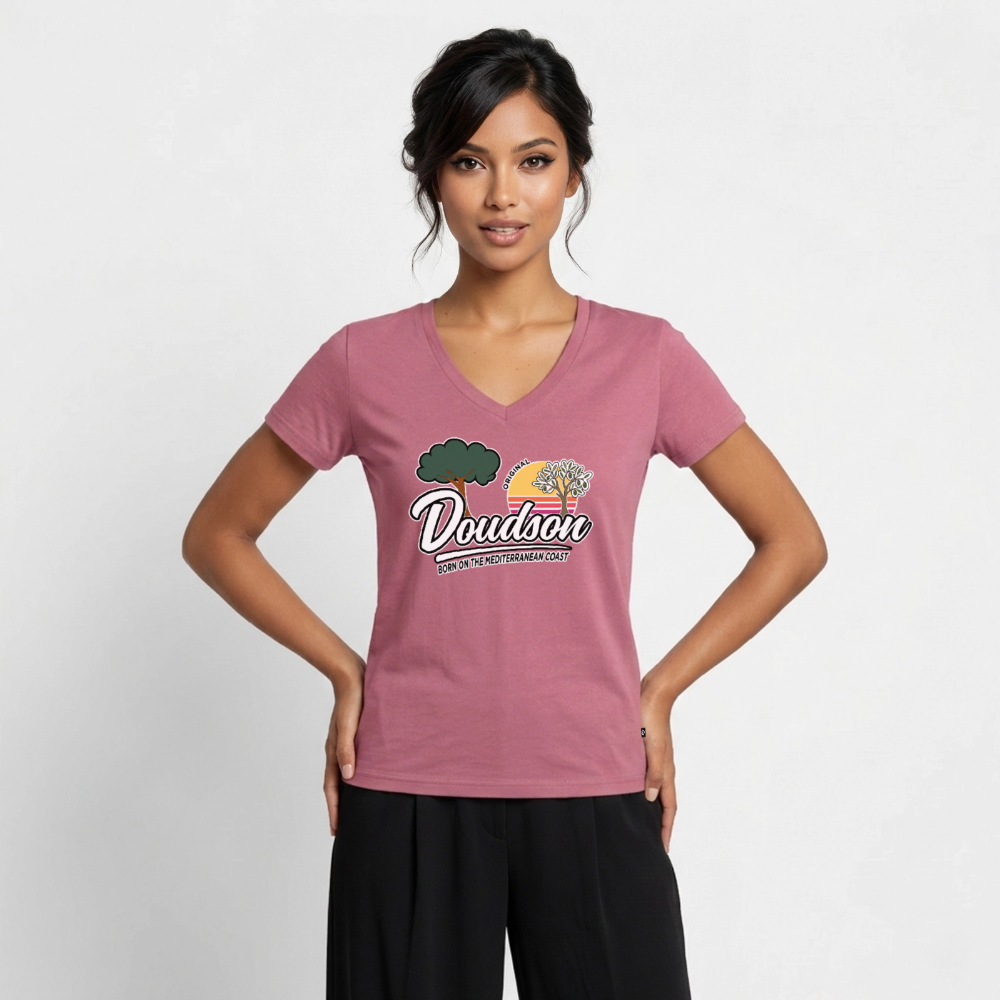 Original - T-shirt encolure en V Premium bio Femme - mauve