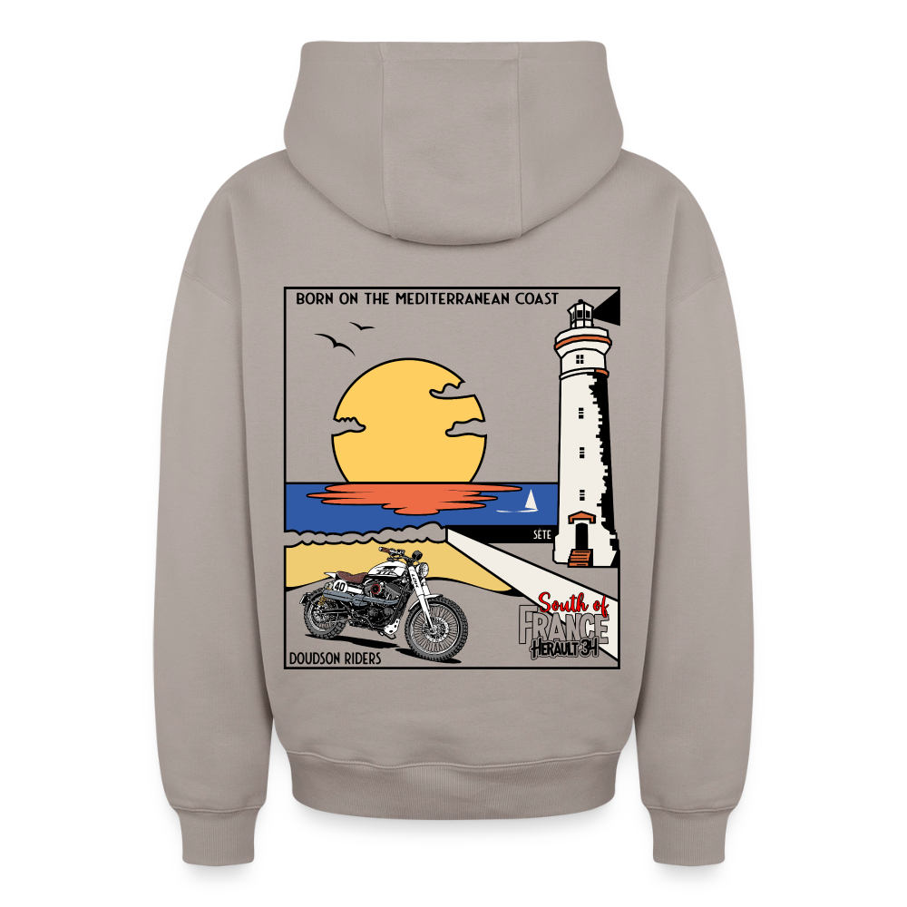 Riders - Sète - à capuche unisexe zippé oversize épais - taupe